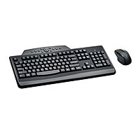 Kensington Pro Fit Wireless Media Desktop Set with Keyboard and Mouse (K72408US), Black