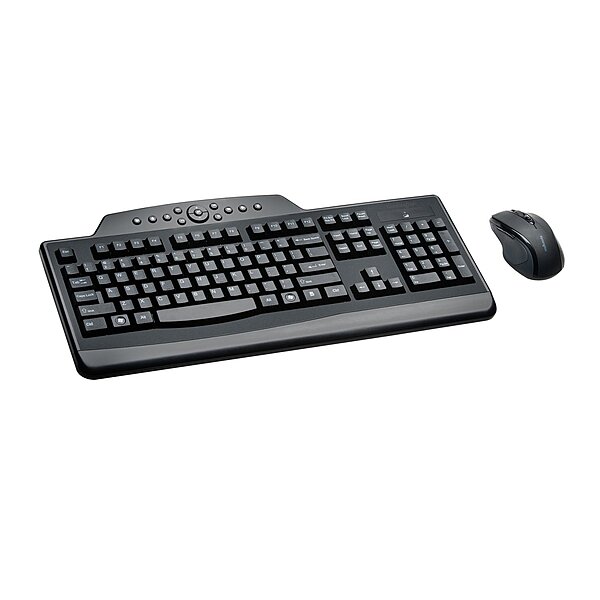 Kensington Pro Fit Wireless Media Desktop Set with Keyboard and Mouse (K72408US), Black