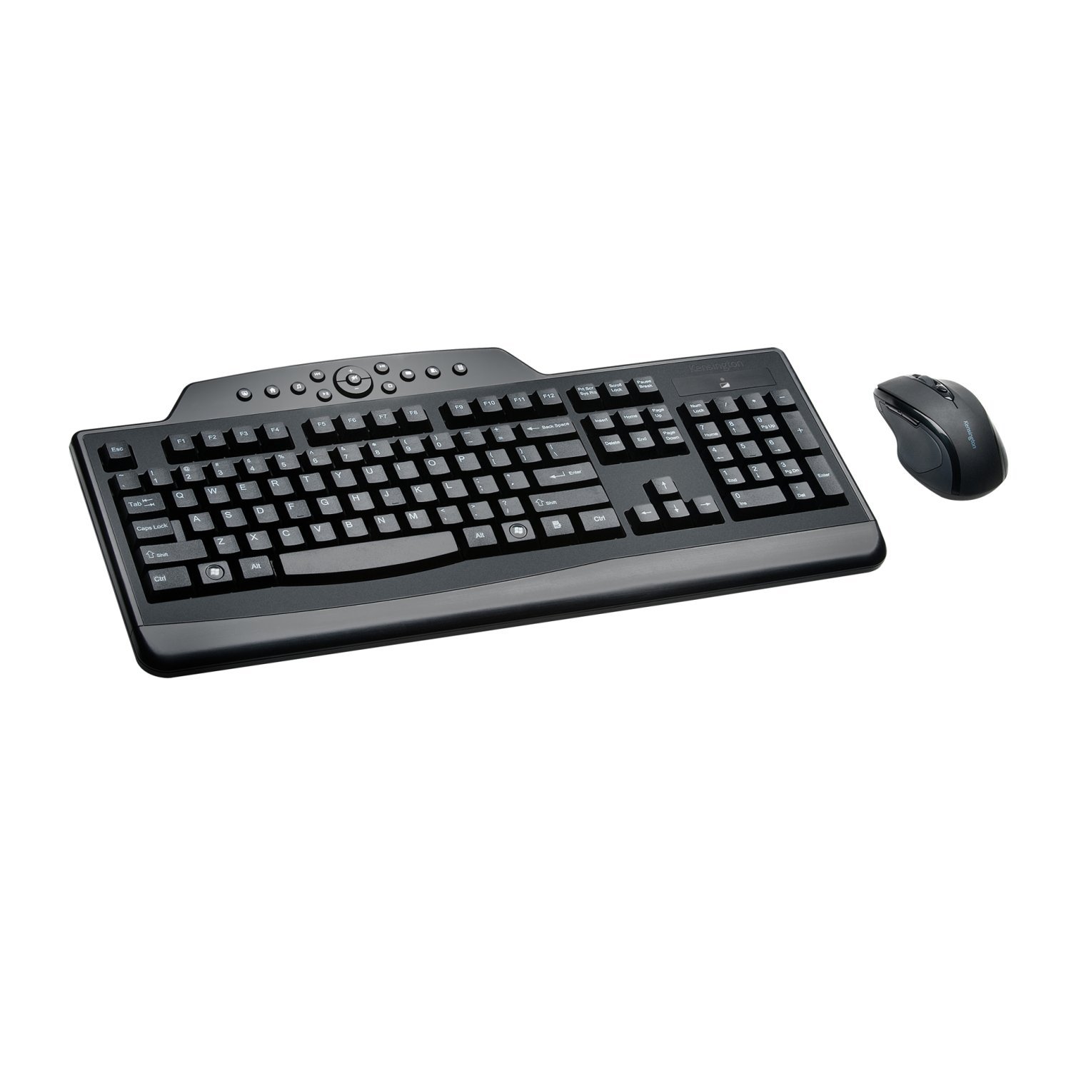 Kensington Pro Fit Wireless Media Desktop Set with Keyboard and Mouse (K72408US), Black