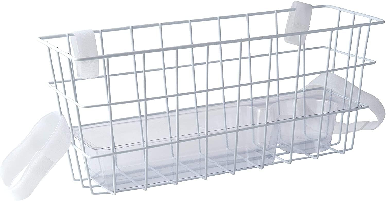 HealthSmart Durable Walker Accessories Basket For Walker | No Tools Needed | Secure Cup Holder & Tray | Walker Accessories