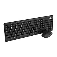 SIIG Jk-WR0T12-S1 Standard Size 102Key Wireless Keyboard with 3Button Wireless Optical Mouse, Black 102-key