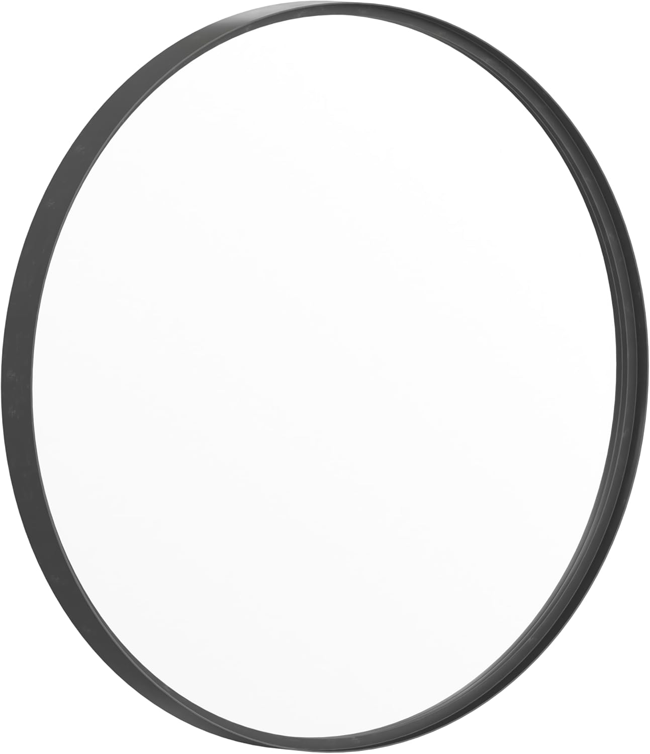 Flash Furniture Jennifer Large Round Wall Mirror - Black Circle Accent Mirror - 27.5" Vanity Mirror - for Bathroom, Vanity
