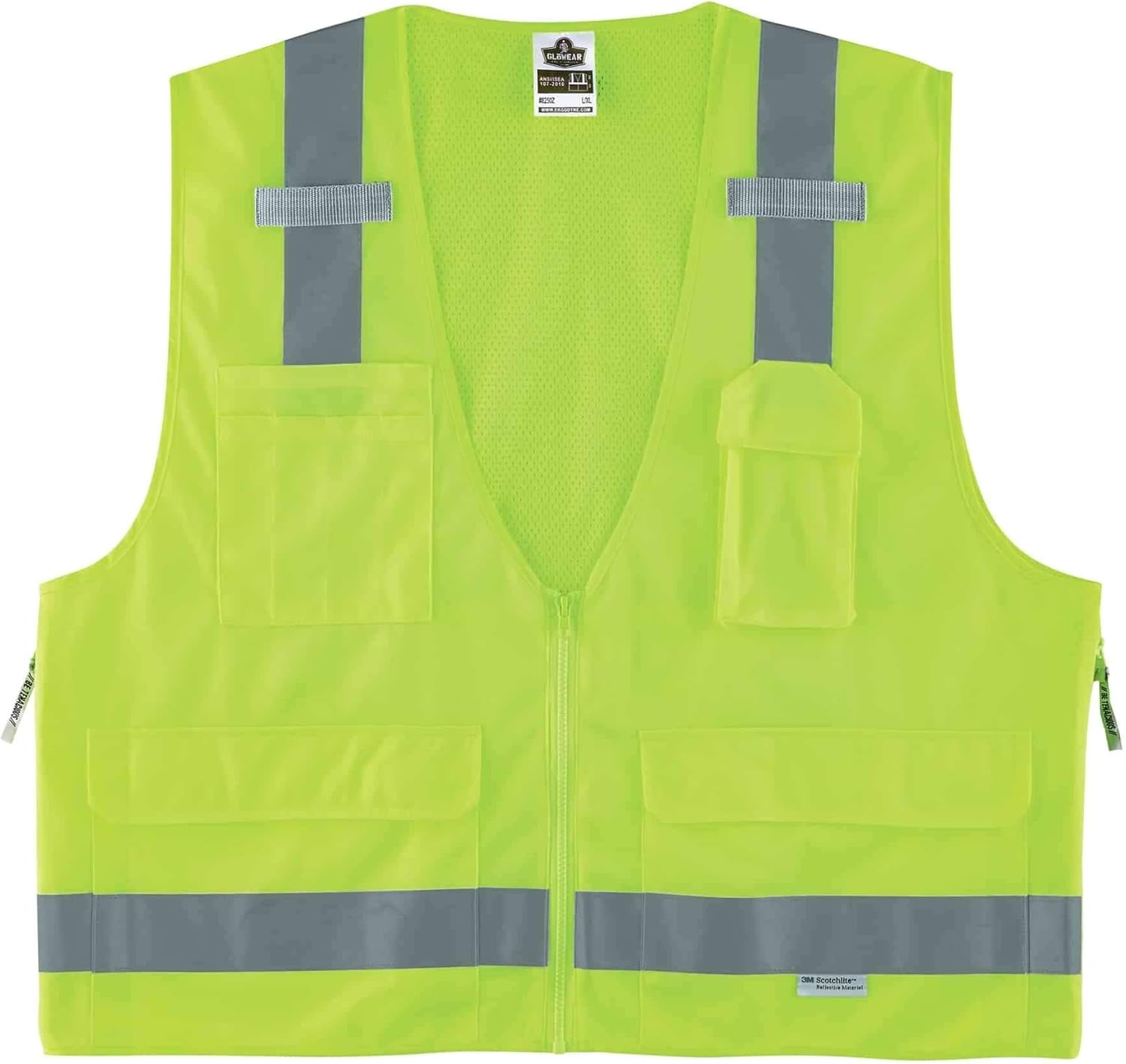 ERGODYNE GloWear 8250Z Surveyors Reflective Safety Vest