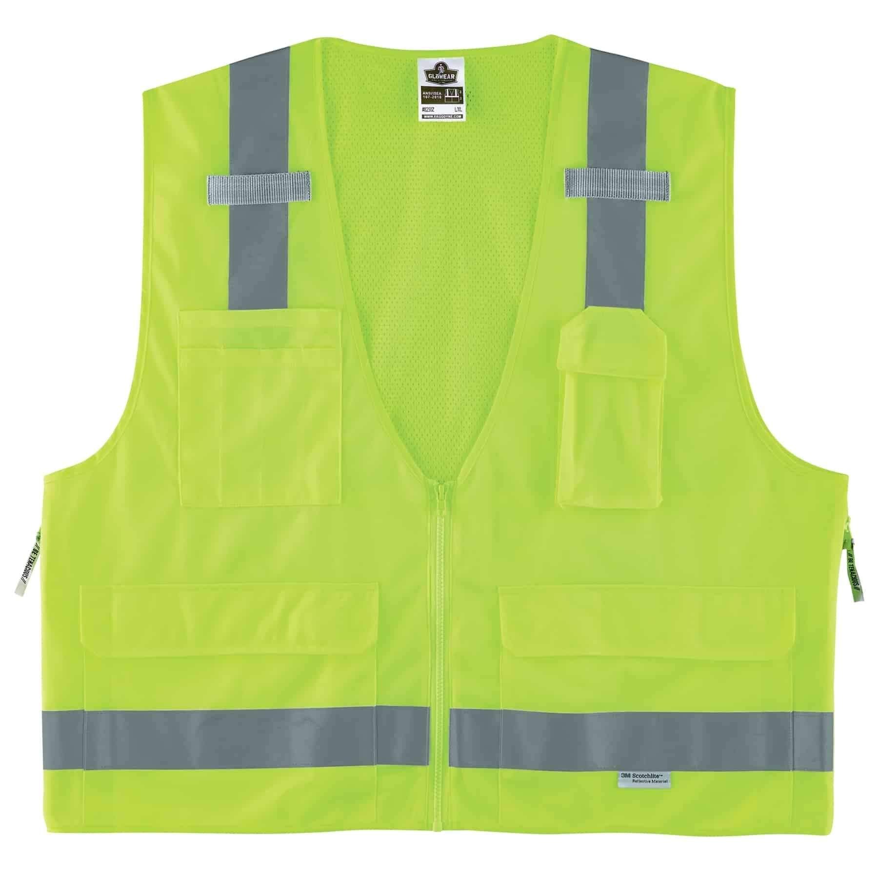 ERGODYNE GloWear 8250Z Surveyors Reflective Safety Vest