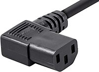 Monoprice 18AWG Right Angle Power Cord (IEC C13 to NEMA 5-15P) - 3-Conductor
