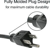 C2G 6FT Premium Replacement AC Power Cord - Durable Power Cable for TV, Computer, Monitor, Appliance & More (24240), Pack of 1