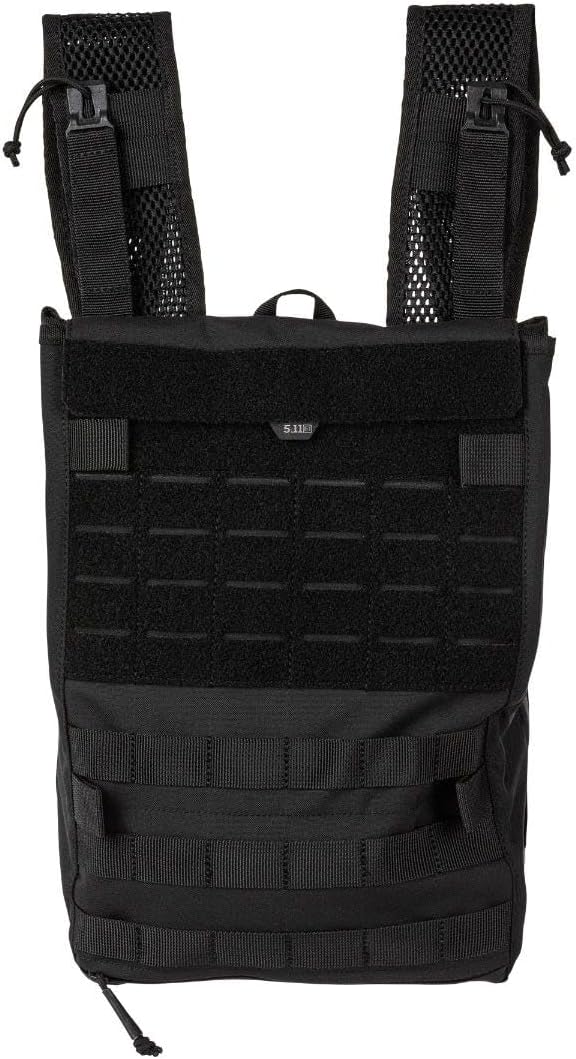 5.11 Tactical Water Hydration Carrier Pouch Backpack Attachment, PC Convertible, Black, Style 56665ABR