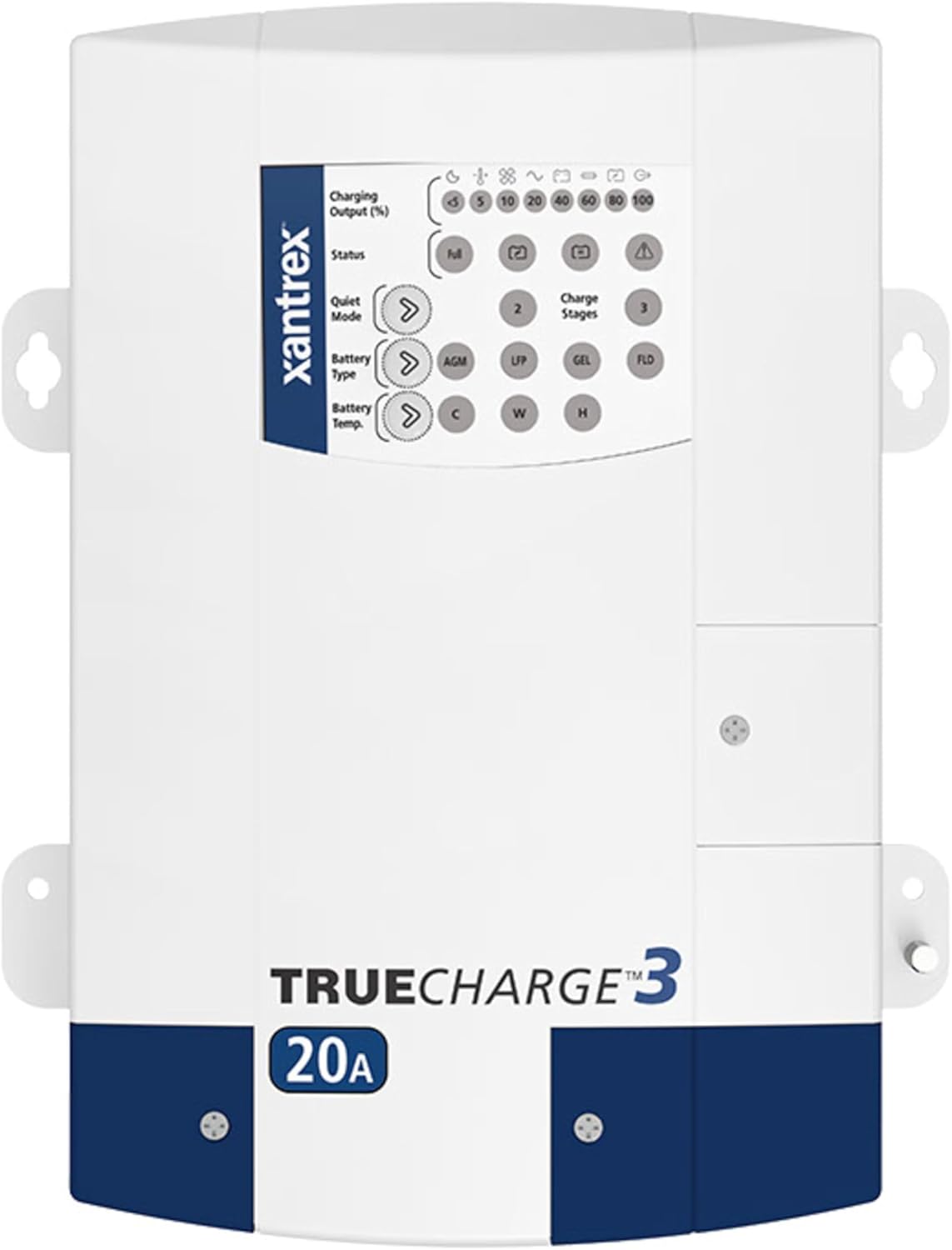 Xantrex 804-1220-10 TRUEcharge3 Multistage Charger - 12V/20A, Hardwire, 3-Bank