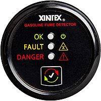 Fireboy-Xintex Gasoline Fume Detector - Black Bezel - 12/24V