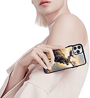 Fall Moose Deer Printed Wallet Case for iPhone 12-6.1 Inch with Card Holder