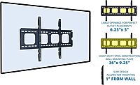 Mount-It! Low-Profile TV Mount | Flush Large TV Wall Mount | Slim Fixed Wall Mounting Bracket for 42-70 in. Screen Displays
