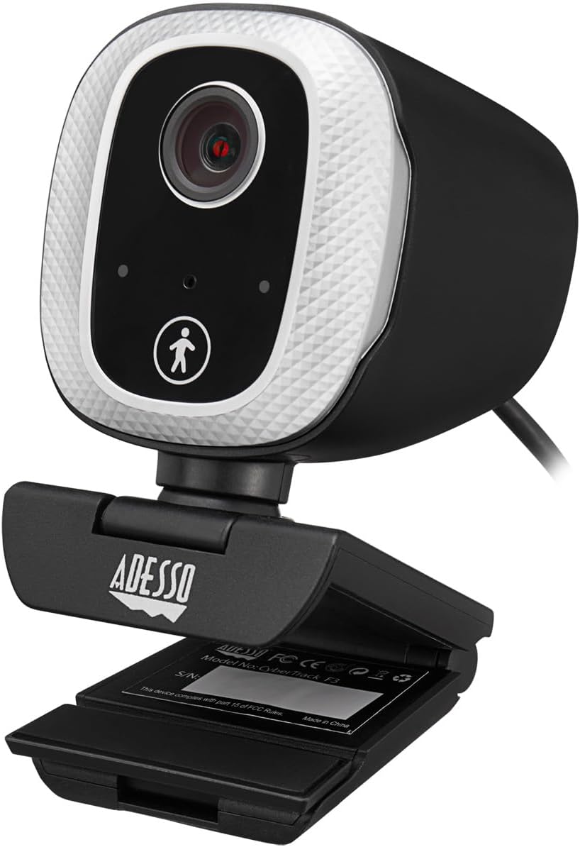 Motion Tracking 1080P Web Camera CyberTrack M1 H.264 Fixed Focus USB Webcam with 305° Auto Tracking, Built-in Microphone