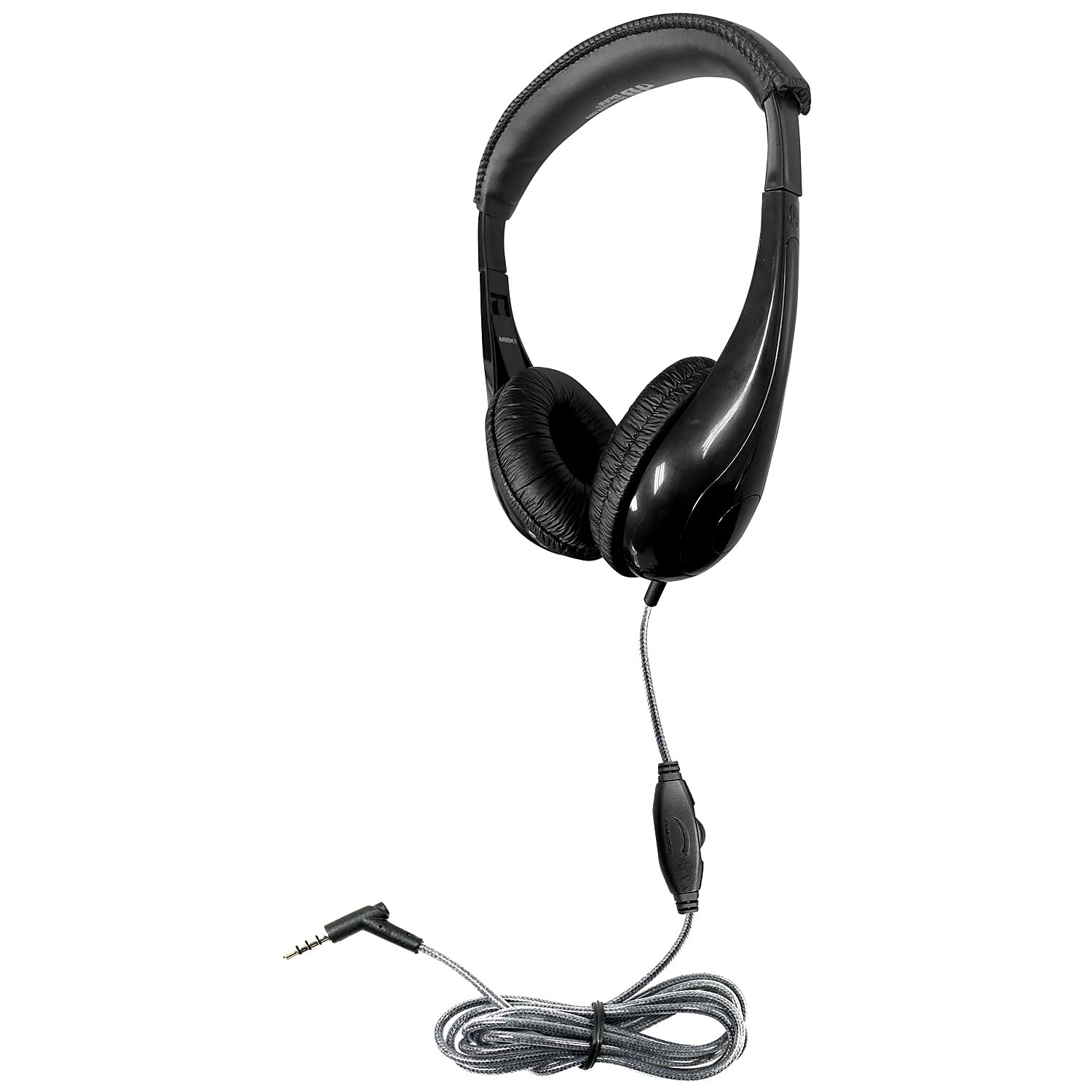HamiltonBuhl Motiv8 Mid-Sized Multimedia Headphone with In-line Volume Control, Black