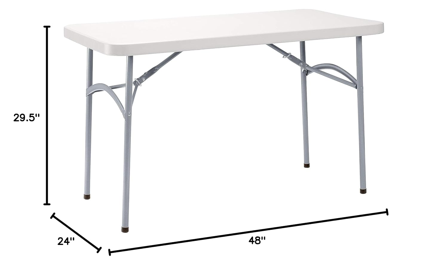 National Public Seating Plastic Folding Table - Heavy-Duty Portable Indoor/Outdoor