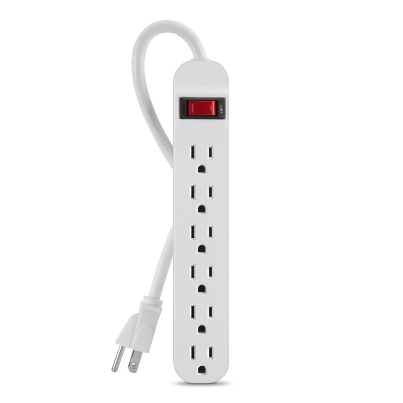 Belkin 6-Outlet Power Strip / Surge Protector, Slim