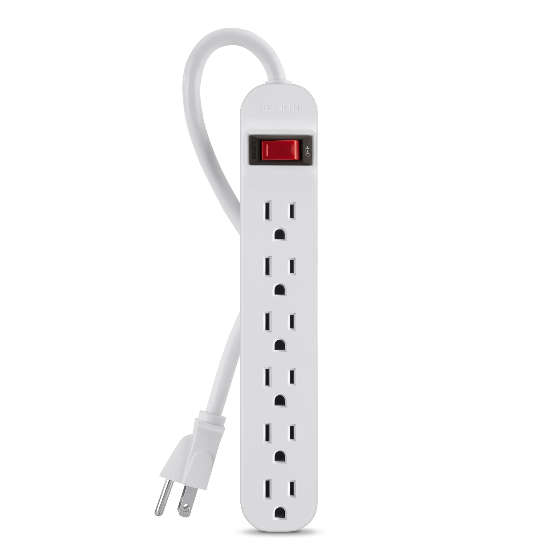 Belkin 6-Outlet Power Strip / Surge Protector, Slim