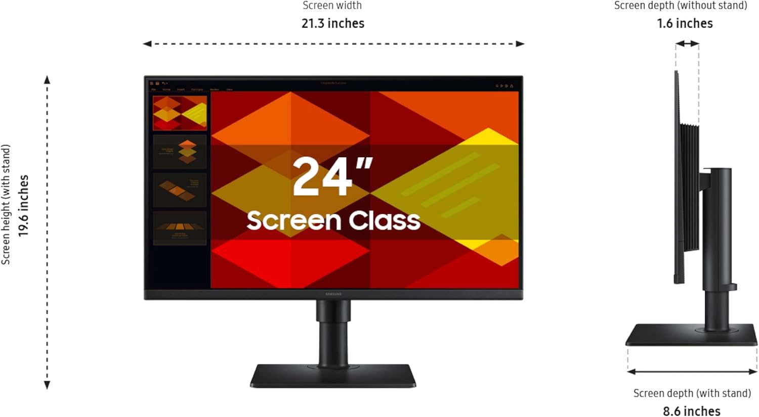 Samsung S40GD Borderless Business Monitor with IPS Panel, 100Hz Refresh Rate, Eye Saver Mode, Game Picture Mode