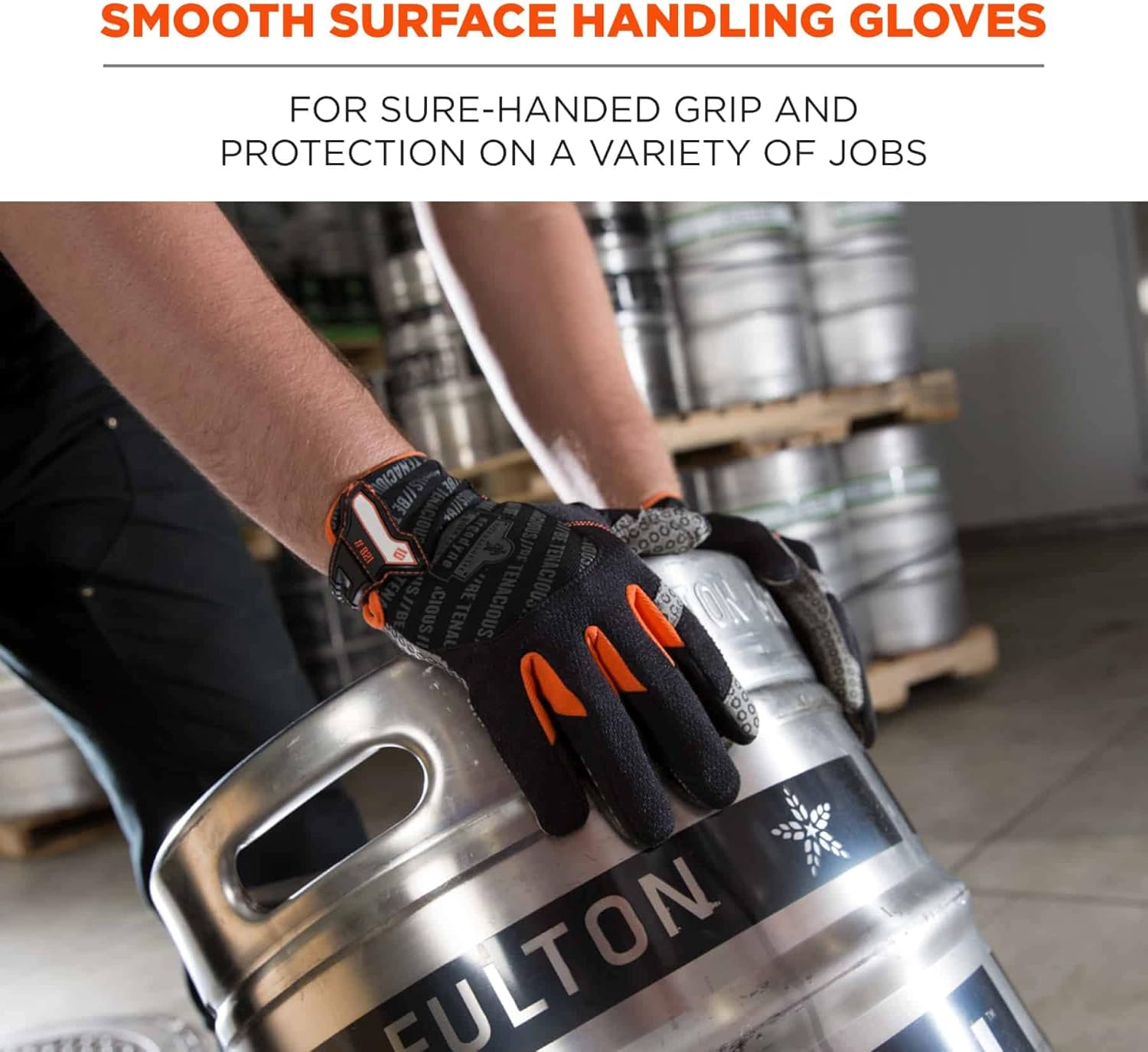 ERGODYNE ProFlex 821 Work Gloves with Hex Silicone Palm