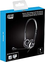 Xtream P2 USB Wired Multimedia Headset with Noise-Canceling Microphone, Binaural Over The Head, Black