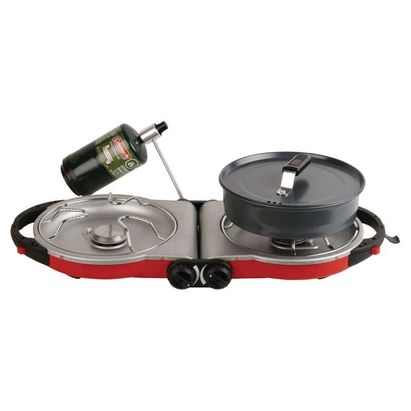 Coleman Fold N Go 2-Burner Propane Camping Stove with InstaStart Ignition and PerfectFlow