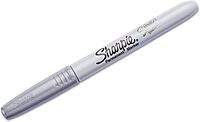 Sharpie 39109PP Metallic Permanent Markers, Fine Point, Silver, 4 Count