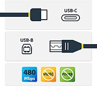 STARTECH.COM USB-C to USB-B Cable - USB 2.0 M/M