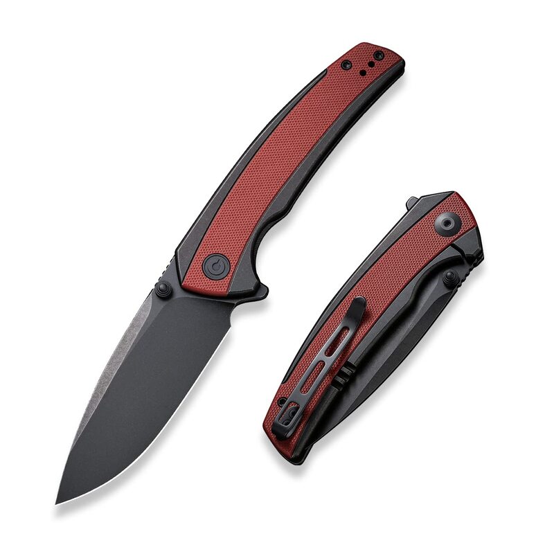 CIVIVI Teraxe Pocket Knife for EDC, 3.48-in Nitro-V Blade One Size Burgundy