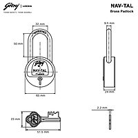 Nav-Tal 7 Levers 4 Keys / Brass / 8169