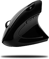 iMouse E10 - Vertical Ergonomic Optical 6-Button 2.4 GHz RF Wireless Mouse - Right Hand Orientation, Black
