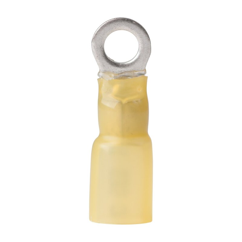 Ancor 312225 Marine Grade Electrical Nylon Insulated Adhesive Lined Heat Shrink Ring Terminals (12 to 10-Gauge, Size 8 Screw