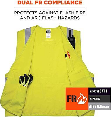 Ergodyne GloWear 8261FRHL Hi-Vis Flame-Resistant Safety Vest