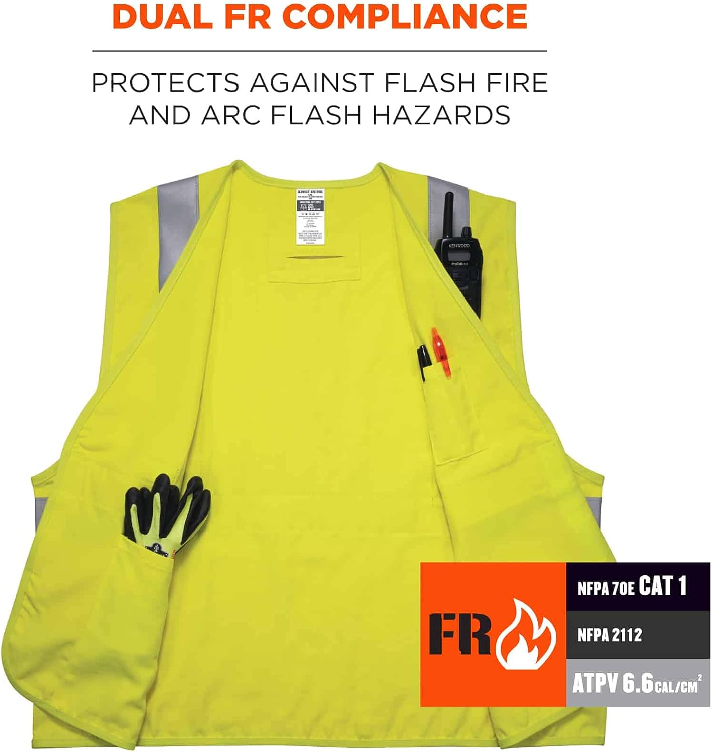 Ergodyne GloWear 8261FRHL Hi-Vis Flame-Resistant Safety Vest