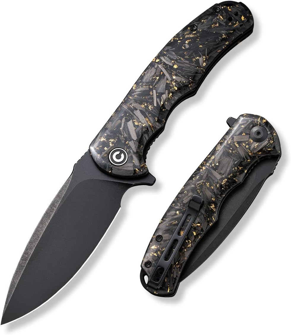 CIVIVI Praxis Flipper Folding Pocket Knife, 3.75" Black Stonewashed 9Cr18MoV