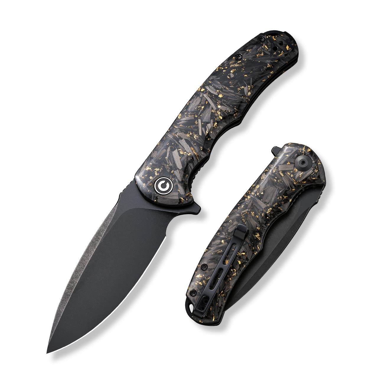 CIVIVI Praxis Flipper Folding Pocket Knife, 3.75" Black Stonewashed 9Cr18MoV