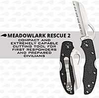 Byrd Meadowlark 2 Rescue Lightweight Knife with 3.05" Stainless Steel Sheepfoot Blade and High Performance Black FRN Handle - SpyderEdge - BY19SBK2