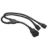 Tripp Lite Heavy-Duty Power Splitter Y Cable 15A, 14AWG (IEC-320-C20 to 2x IEC-320-C13) 2-ft.(P032-002-2C13),Black