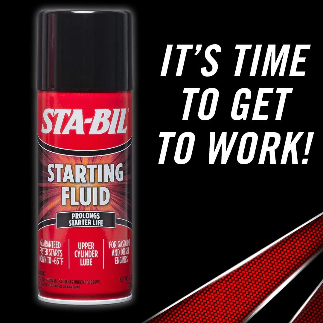 STA-BIL Starting Fluid - Prolongs Starter Life - Upper Cylinder Lube - for Gasoline and Diesel Engines