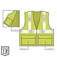 Ergodyne GloWear Safety Vest, Mesh 8220HL, Type R Class 2, 4X/5X, Lime