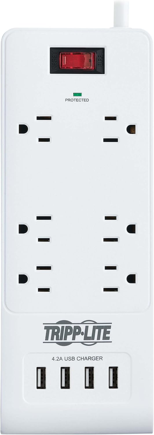 Tripp Lite Surge Protector Power Strip with USB Charging