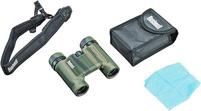 Bushnell 130106C H2O Roof Bak-4 WP/FP Twist Up Eyecups Binoculars with 6 L Clamshell, 10 x 25mm, Camo