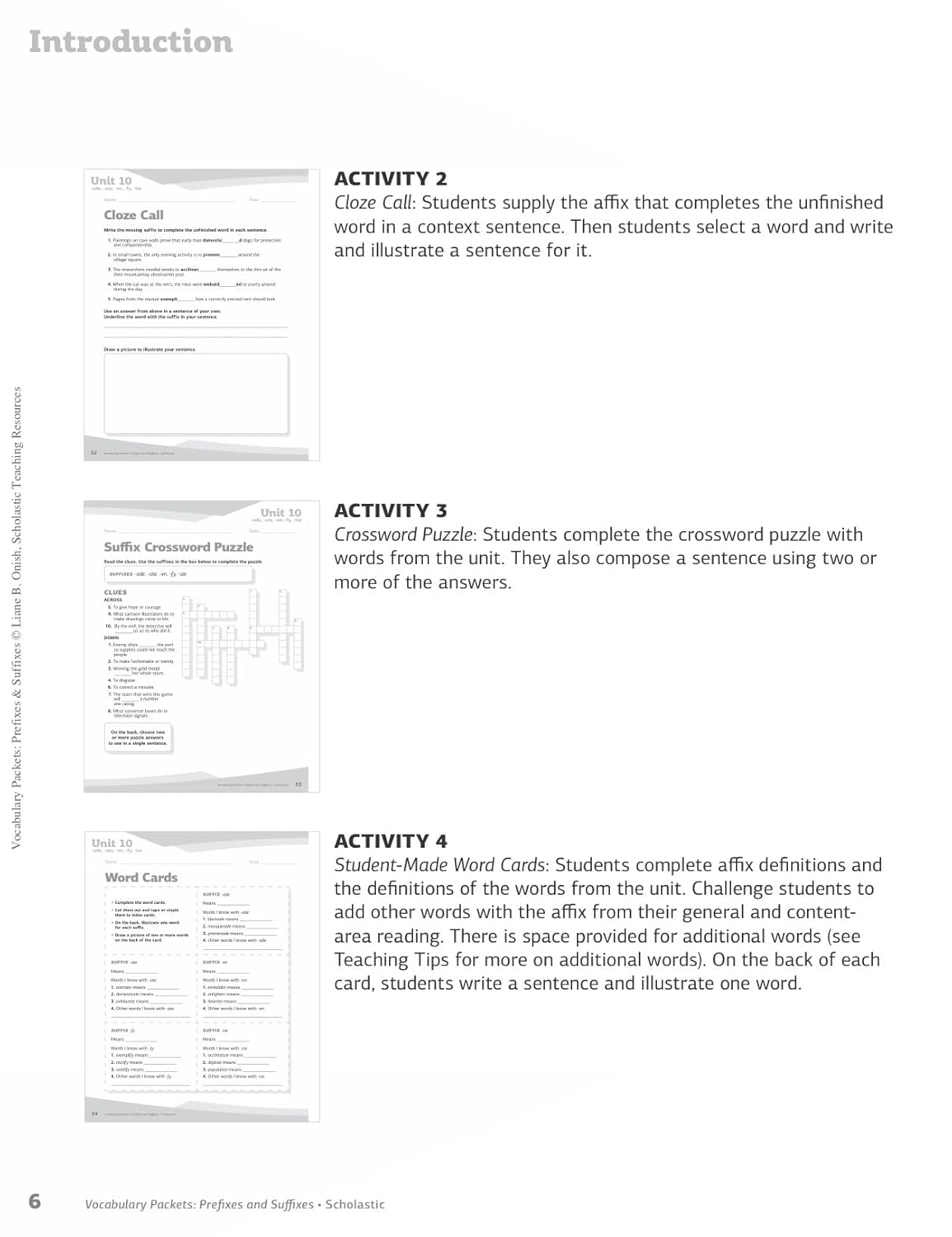 Vocabulary Packets: Prefixes & Suffixes: Ready-to-Go Learning Packets That Teach 50 Key Prefixes and Suffixes and Help