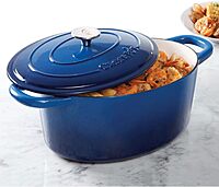 Crock-Pot Artisan 7-Quart Oval Enameled Cast Iron Dutch Oven