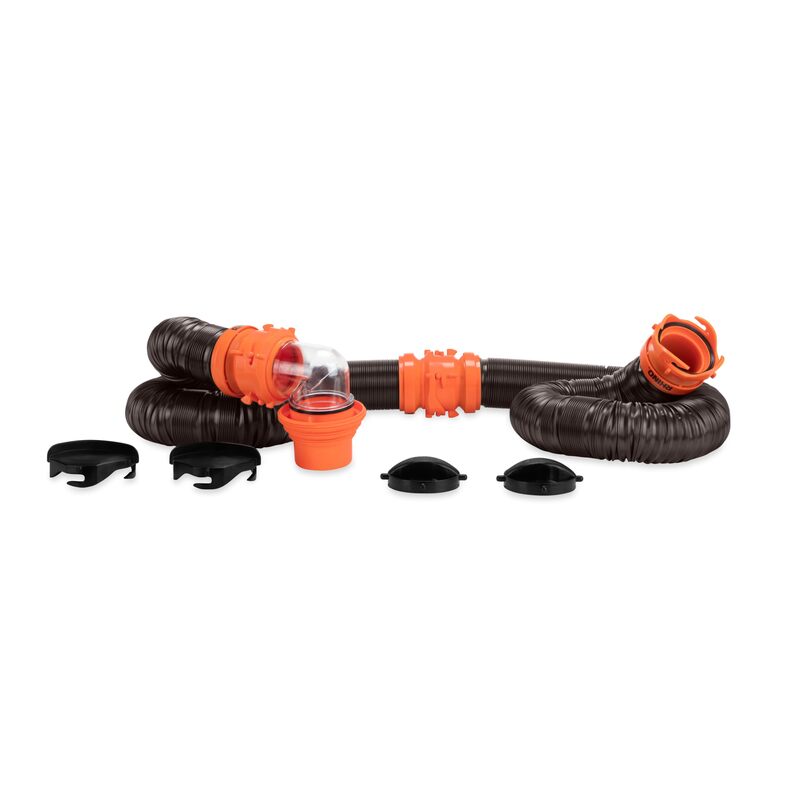 Camco RhinoFLEX RV Sewer Hose Kit with Removable 4-in-1 Elbow Adapter