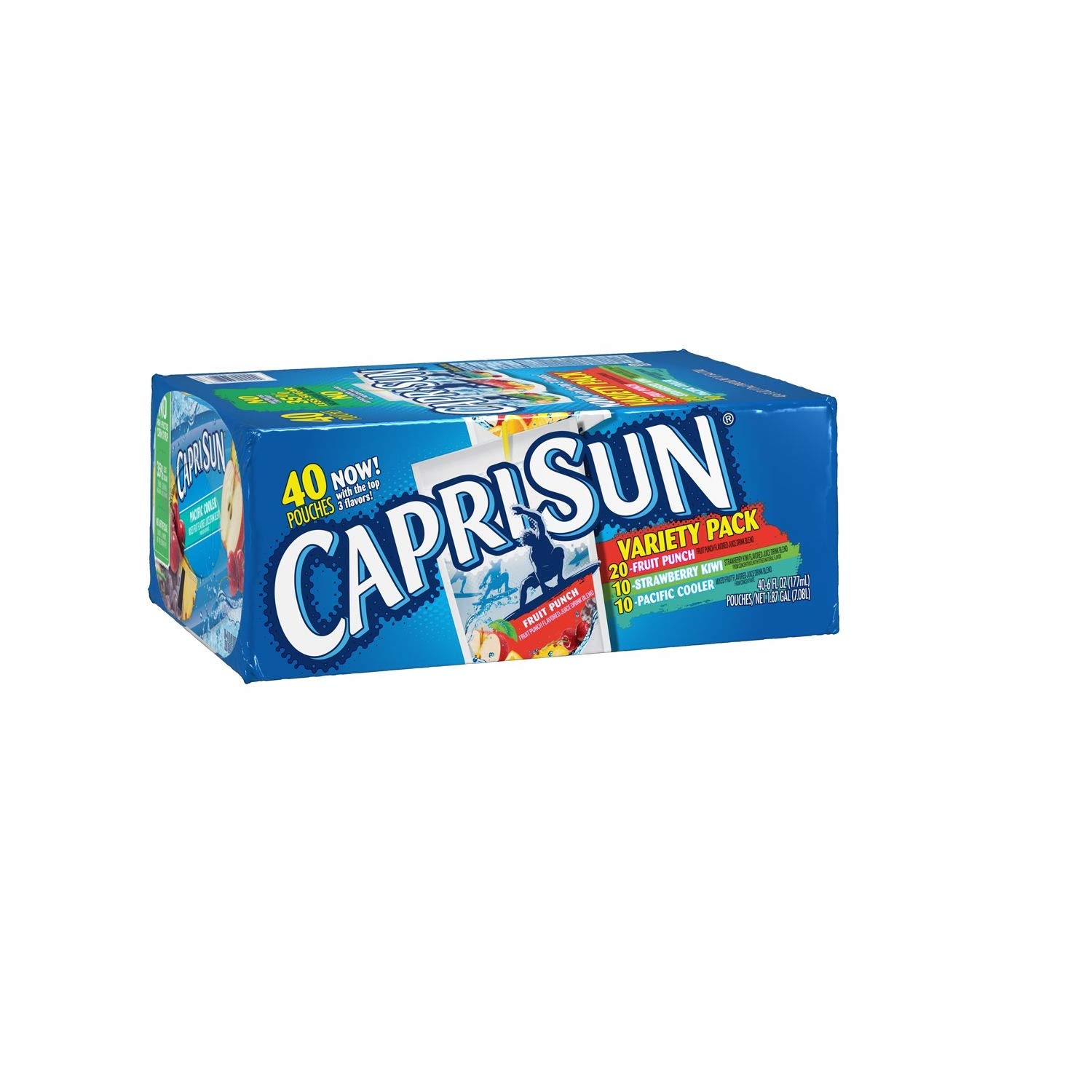 Capri Sun Coolers Variety Pack Ready-to-Drink Juice (40 Pouches, 4 Boxes of 10)
