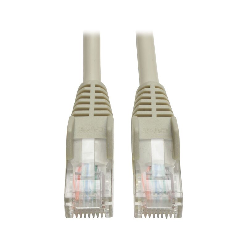 Tripp Lite Cat5e 350MHz Snagless Molded Patch Cable (RJ45 M/M) - Gray, 12 ft (N001-012-GY)