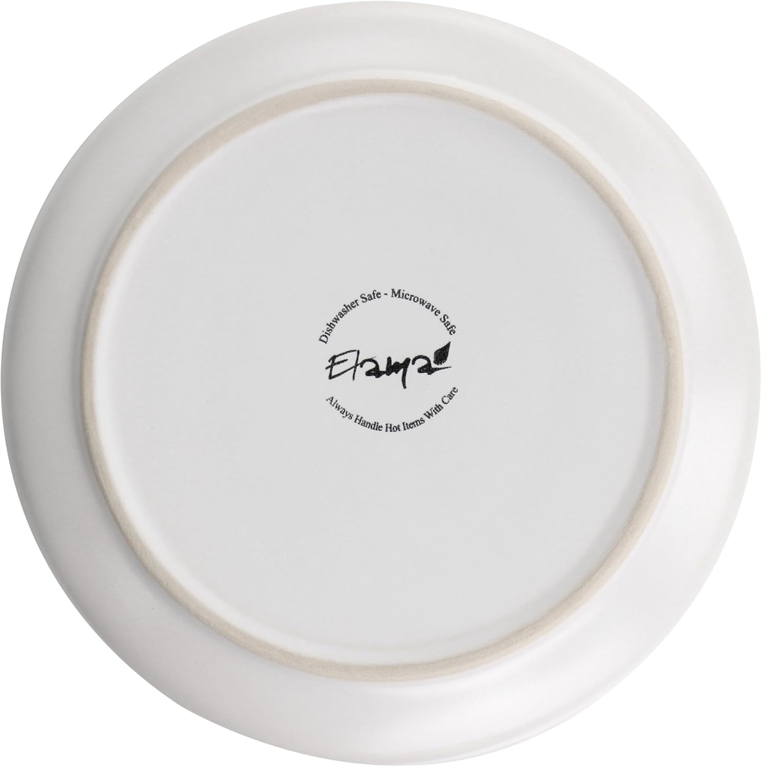ELAMA 6-Piece Matte Stoneware Salad Plate Set with Gold Rim