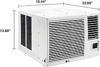 LG Window Air Conditioner with Supplemental Heat, Electronic Controls with Remote