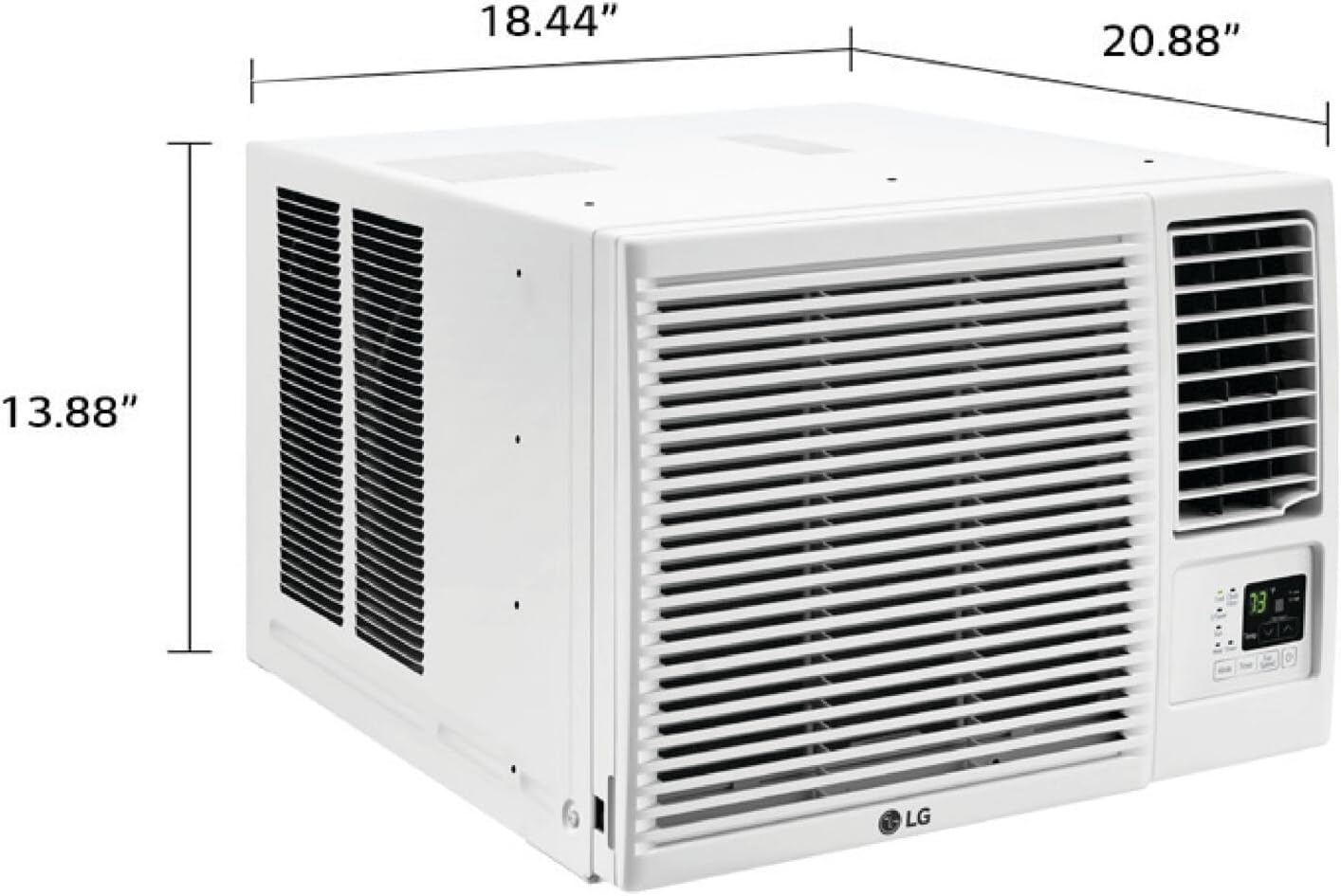 LG Window Air Conditioner with Supplemental Heat, Electronic Controls with Remote