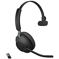 Jabra Evolve2 65 Wireless Headset On-Ear Bluetooth Headphones for Calls and Music