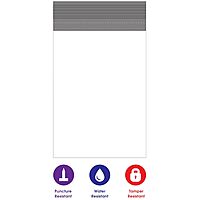 Aviditi Poly Mailer Envelopes, 7 1/2" x 10 1/2", White, Self-Seal with Tear Strip, Waterproof and Puncture Resistant